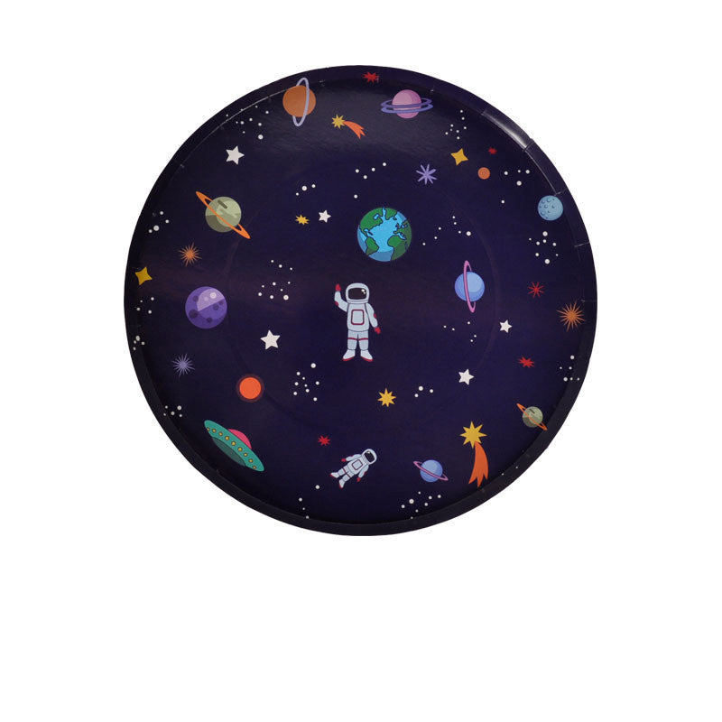 Birthday Space Theme Party Rocket Balloon and Tableware Cake Plates