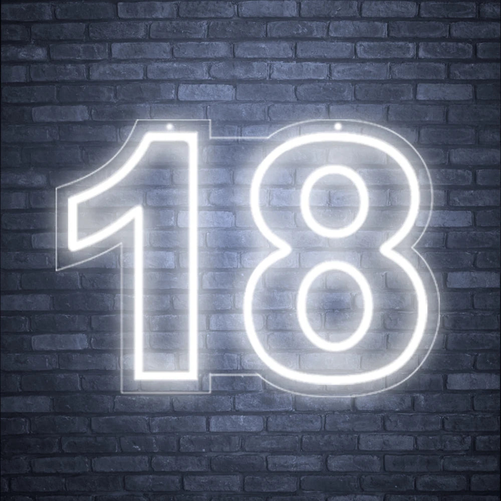 Led Neon Number 15 Sign for 15th Birthday Decorations Dimmable Neon Light for Wall Hang Anniversary Party Lights Large