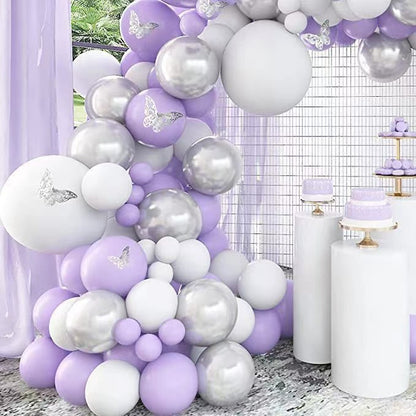 100ct Purple Butterfly Balloon Garland