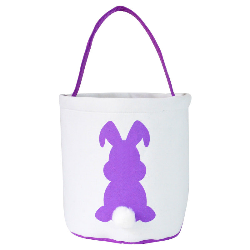 Happy Easter Burlap Bunny Ears Tote Bags