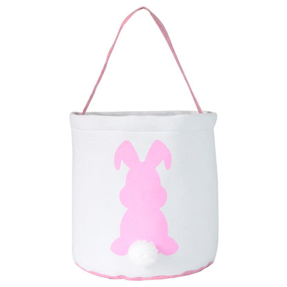 Happy Easter Burlap Bunny Ears Tote Bags