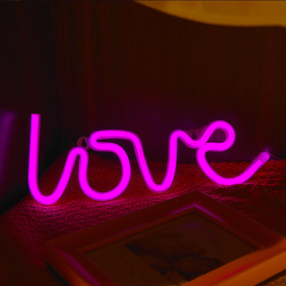 Led Neon Sign Night light Love Pink Blue Green Red