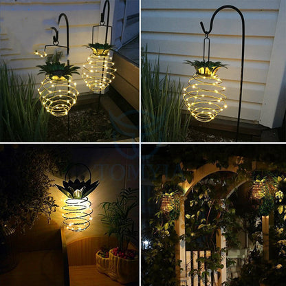 Outdoor Waterproof Garden Pineapple Solar Lights Led Warm Fairy String Decor