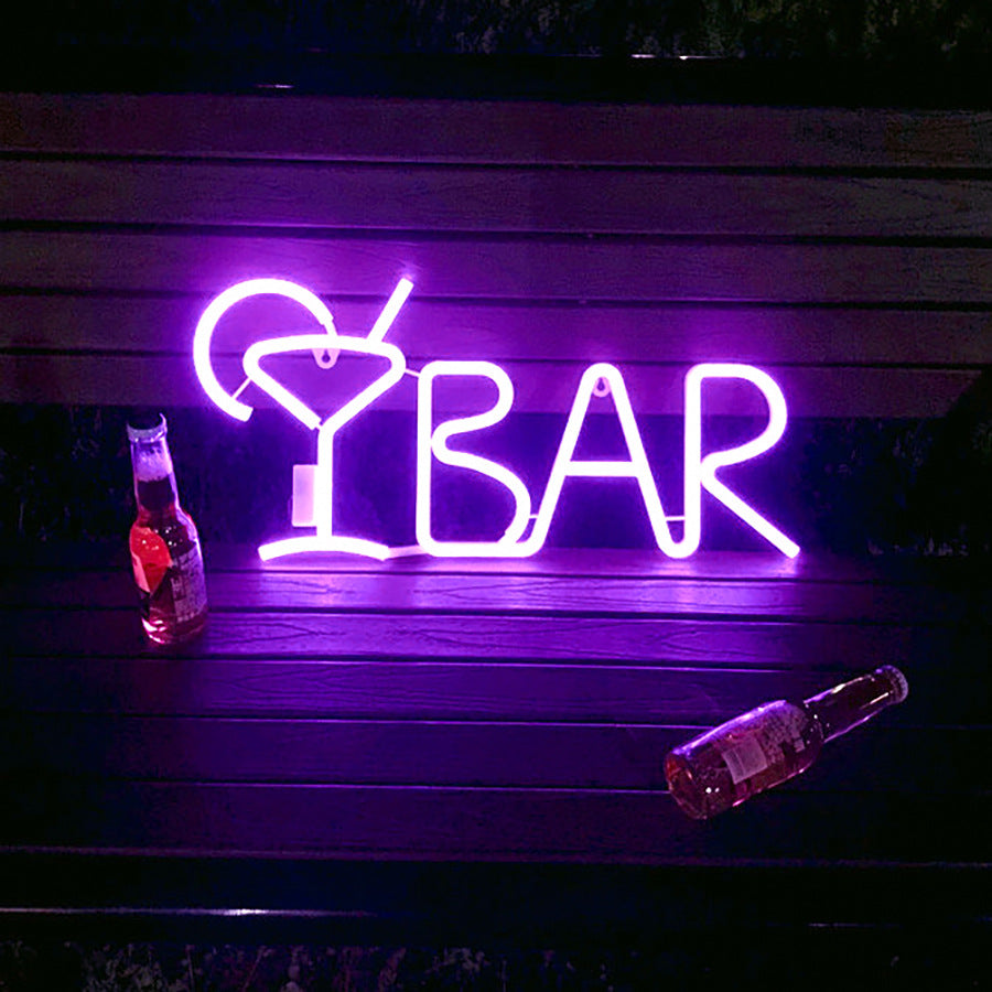 LED Neon Letter Shape BAR Family PARTY Bar Decoration Light