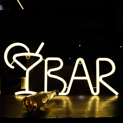 LED Neon Letter Shape BAR Family PARTY Bar Decoration Light