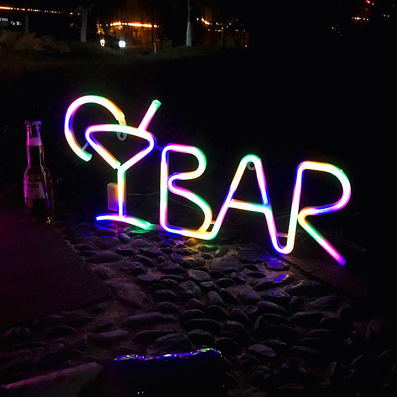 LED Neon Letter Shape BAR Family PARTY Bar Decoration Light