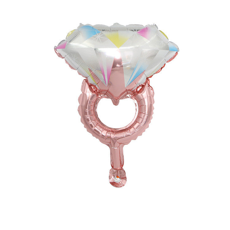 Large I do Diamond Ring Mylar Balloon