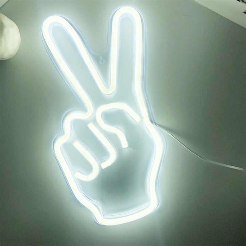 New Style Transparent Backboard Neon Lights, Decorative Atmosphere Creative Neon