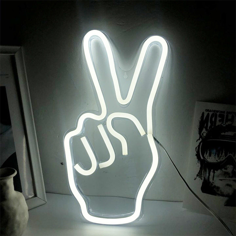 New Style Transparent Backboard Neon Lights, Decorative Atmosphere Creative Neon