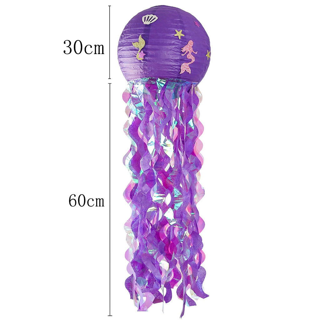 Mermaid Theme Party Decoration Seabed Paper Jellyfish Paper Lantern