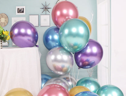 50ct Chrome Balloons Thick Latex