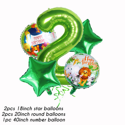 Party Decoration Animal Balloon Happy Birthday Boy Party