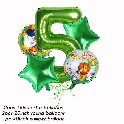 Party Decoration Animal Balloon Happy Birthday Boy Party