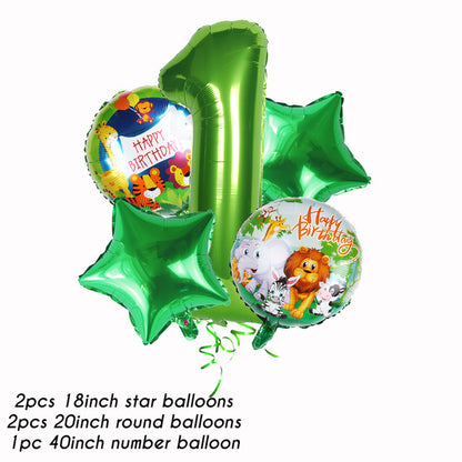 Party Decoration Animal Balloon Happy Birthday Boy Party