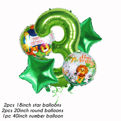 Party Decoration Animal Balloon Happy Birthday Boy Party