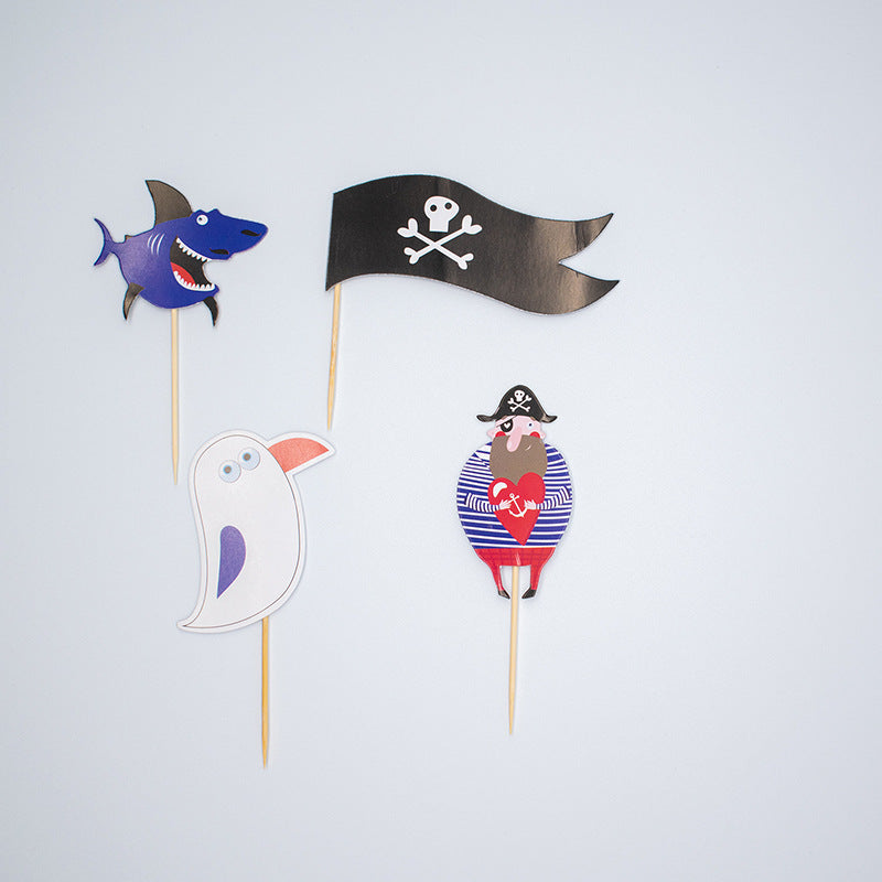 Pirate Party Decorations Paper Plates, Tablecloths, Paper Bags, Cake Inserts