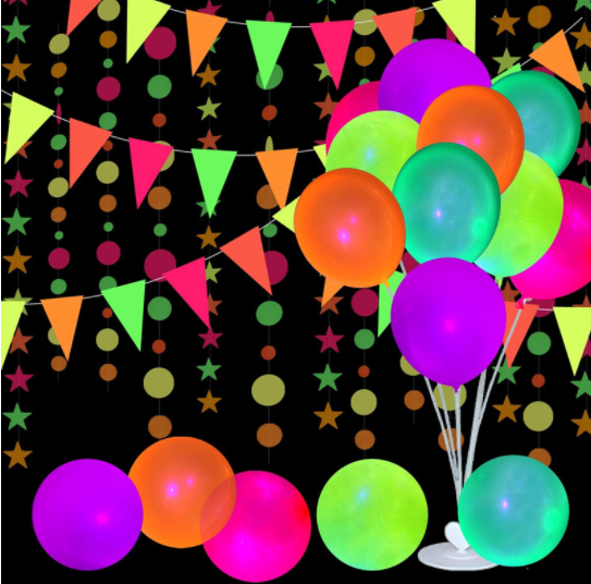 Fluorescent Balloons Night Party