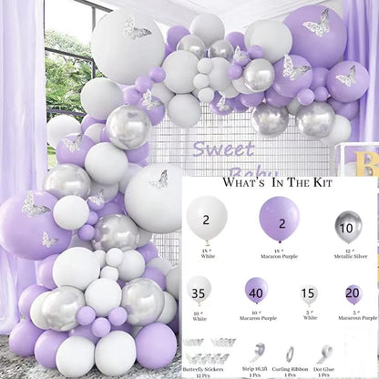 100ct Purple Butterfly Balloon Garland