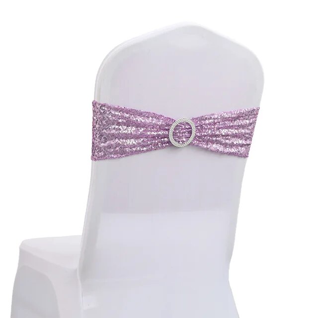 10/50pc Sequin Stretch Chair Cover