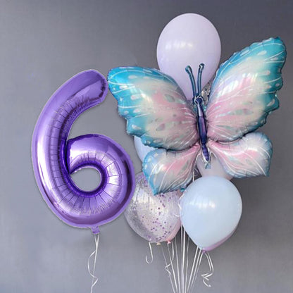 Gradient Butterfly Balloon Set