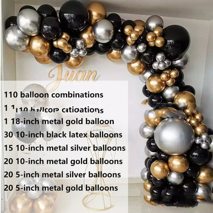 Metallic Gold Balloon Garland Arch Set Adult Day