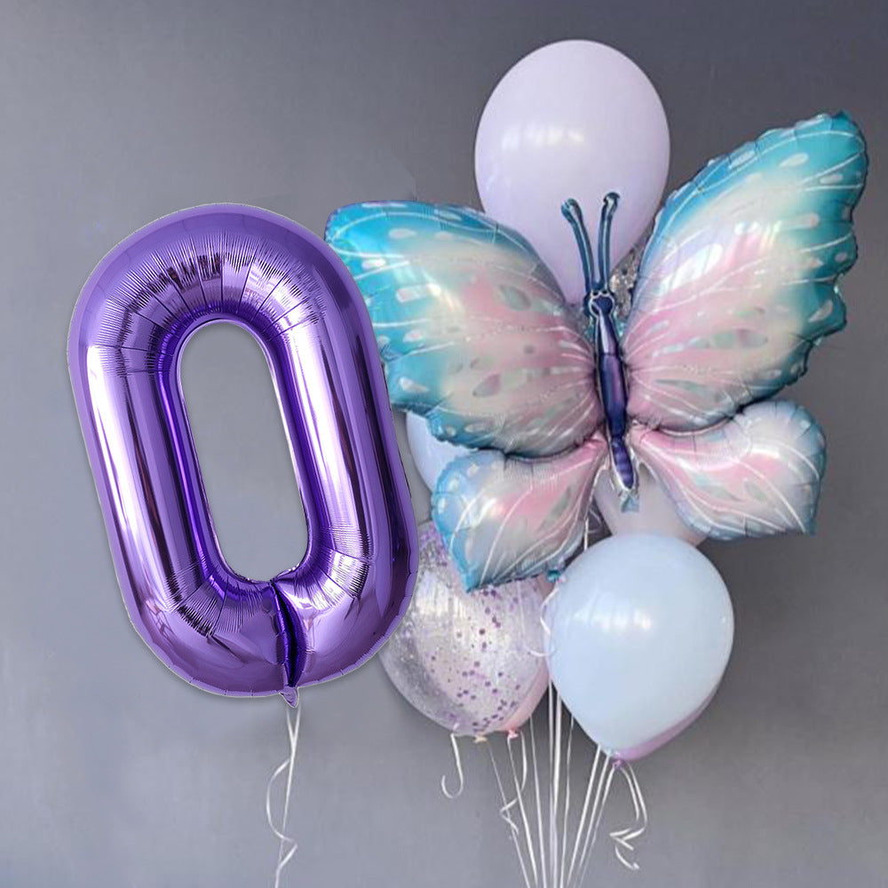 Gradient Butterfly Balloon Set