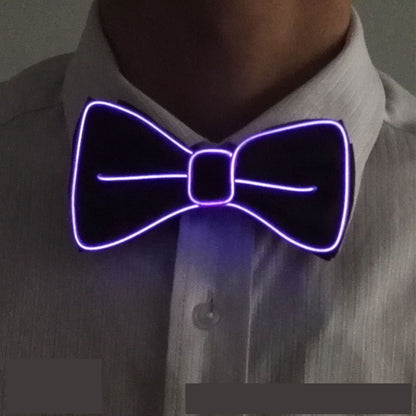 Neon LED Luminous Bow Tie & Tie