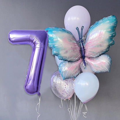 Gradient Butterfly Balloon Set