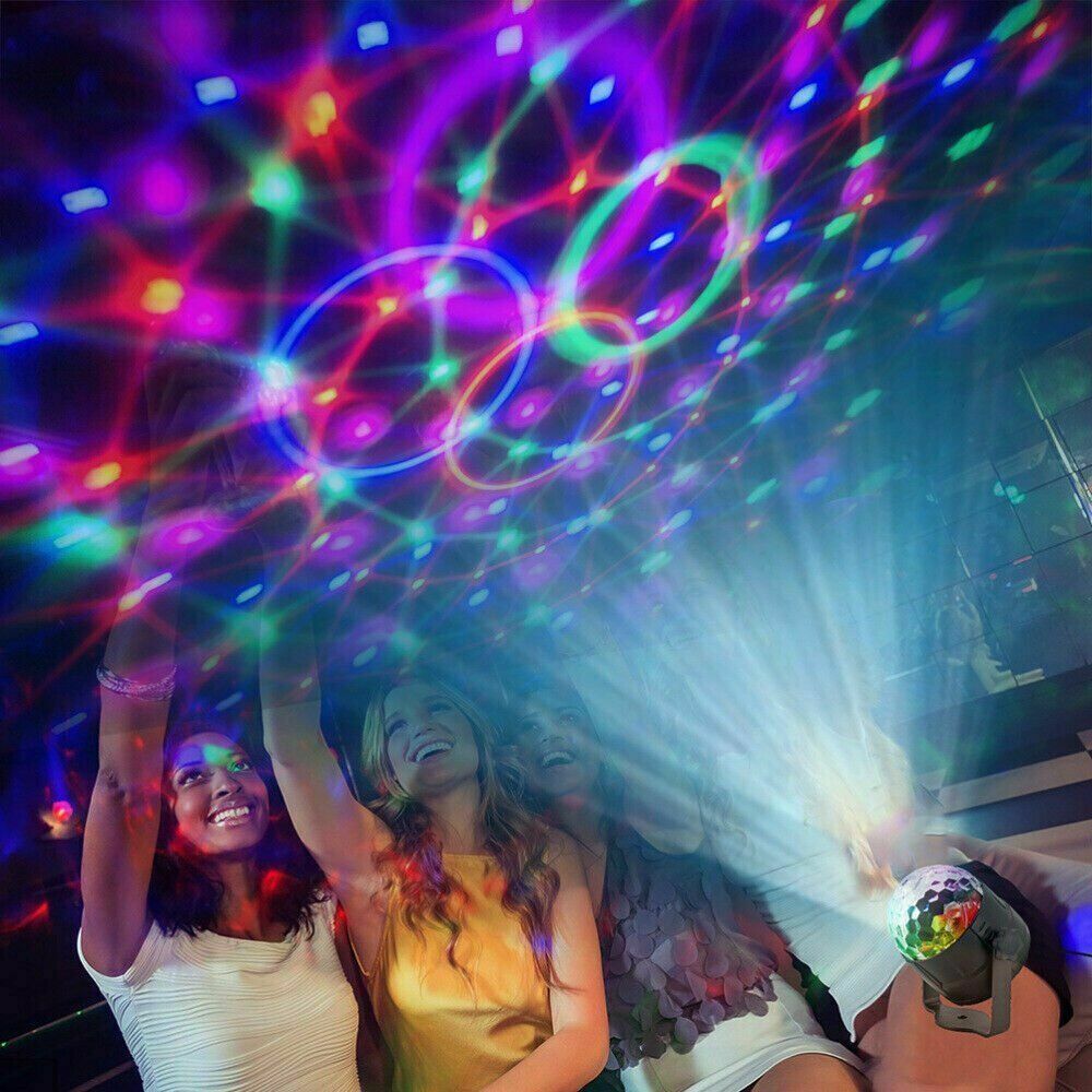 Disco Party Lights Strobe LED DJ Ball Sound Activated Bulb Dance Lamp Decoration