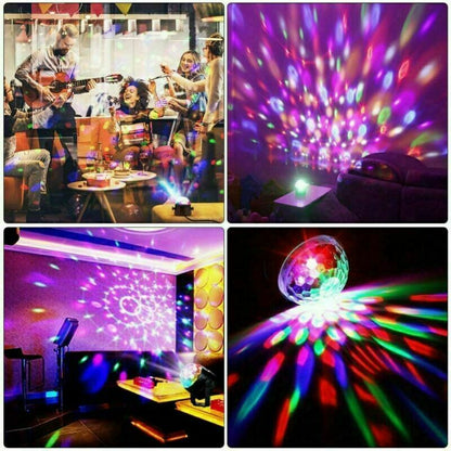 Disco Party Lights Strobe LED DJ Ball Sound Activated Bulb Dance Lamp Decoration