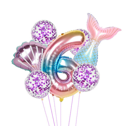 Birthday Party Supplies Decorative Mermaid Balloon Package