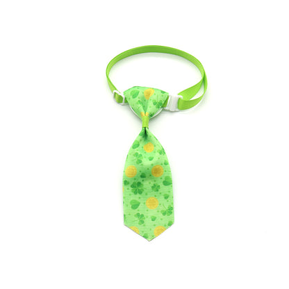 St. Patrick's Day Four-leaf Clover Bow Pet Tie