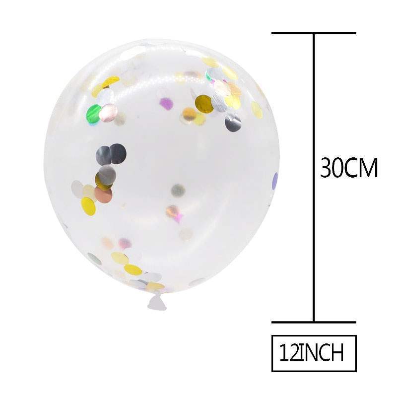 Confetti Clear Balloons 12 Pack