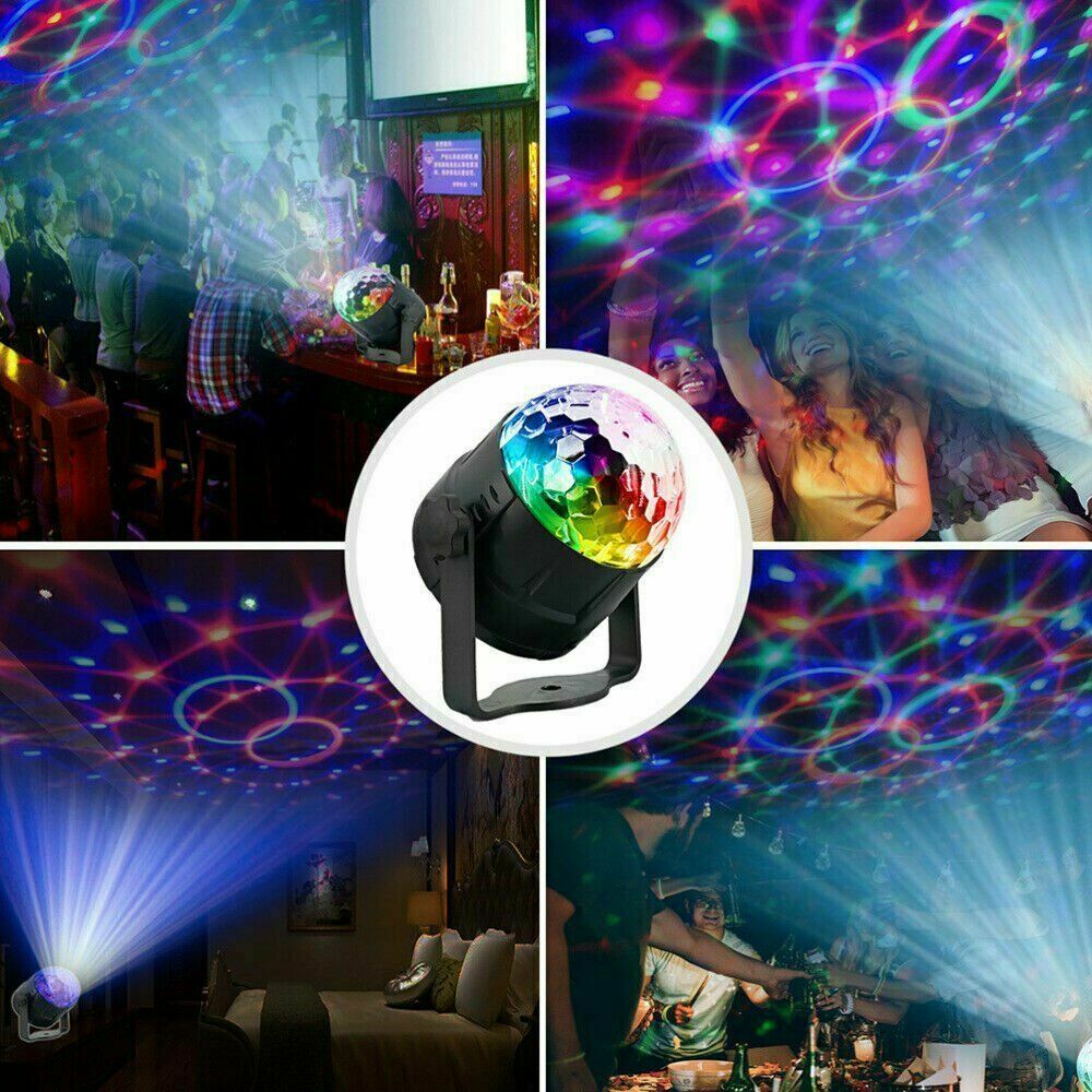 Disco Party Lights Strobe LED DJ Ball Sound Activated Bulb Dance Lamp Decoration