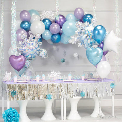 92ct Ice Princess Snowflake Foil Balloons