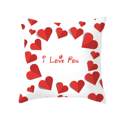 Home Valentine's Day Graphic Print Pillowcase