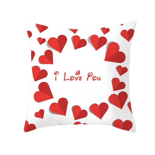 Home Valentine's Day Graphic Print Pillowcase