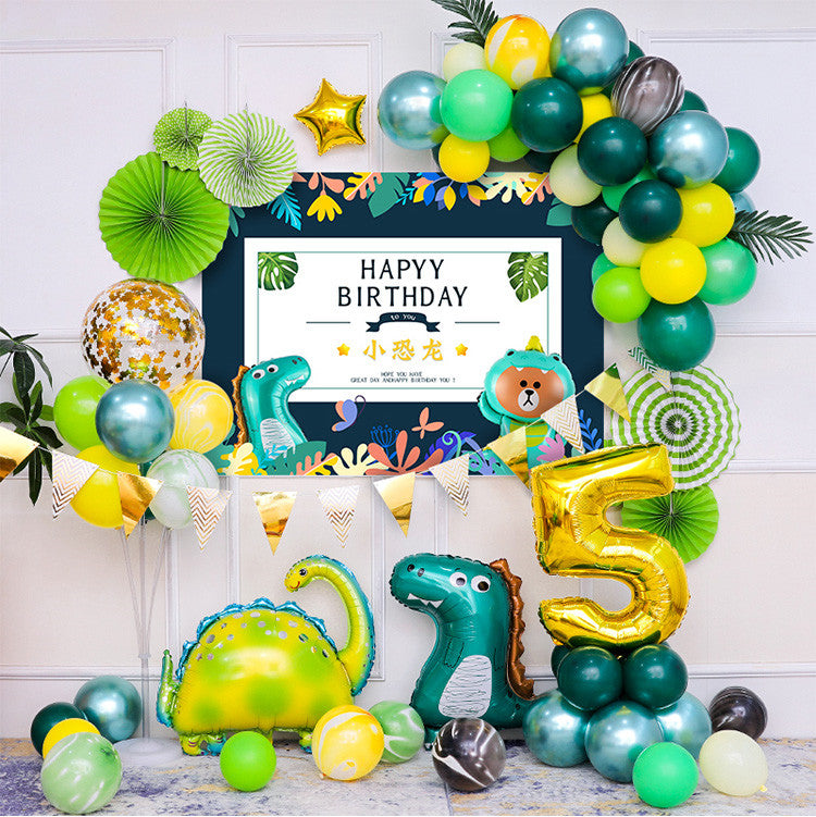 Animal Happy Birthday Party Background Wall