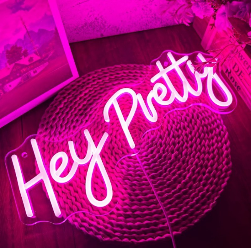 Neon Hey Pretty Party Letters Decorative Light