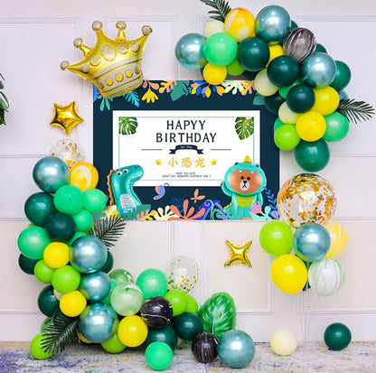 Animal Happy Birthday Party Background Wall