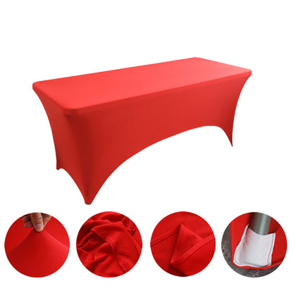 Banquet Solid Color Stretch Polyester Tablecloth