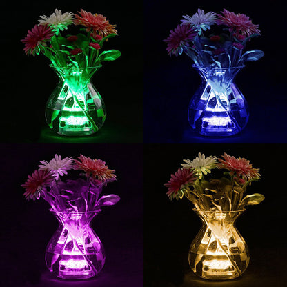 10 LED Submersible Lights Underwater Waterproof Wedding Vase Base Party Decorations