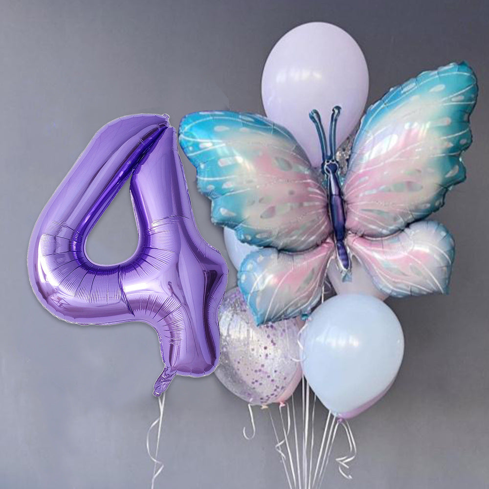 Gradient Butterfly Balloon Set