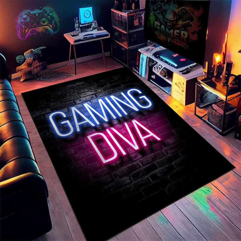 Neon Game Machine Room Decoration Carpet