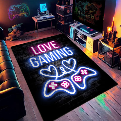 Neon Game Machine Room Decoration Carpet