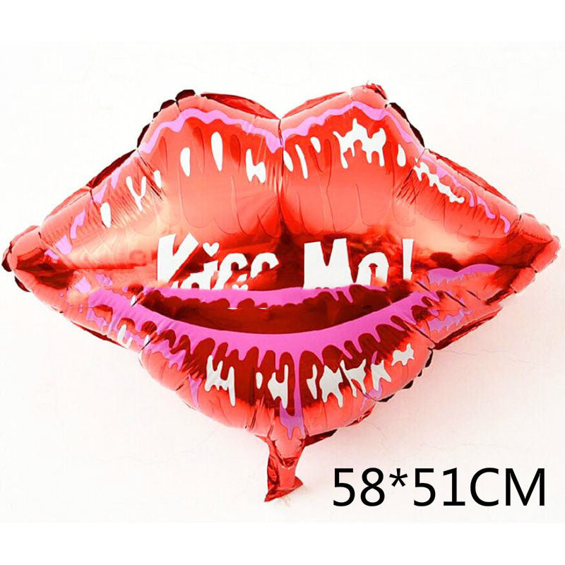 Large Lipstick Mylar Balloon Valentine's Day