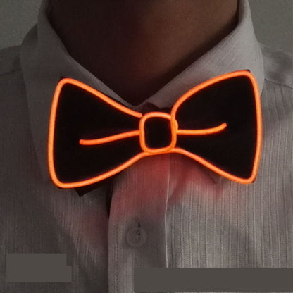 Neon LED Luminous Bow Tie & Tie