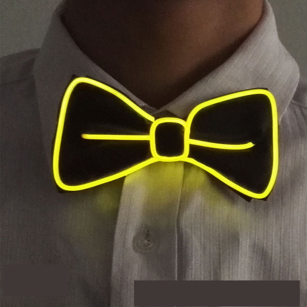 Neon LED Luminous Bow Tie & Tie