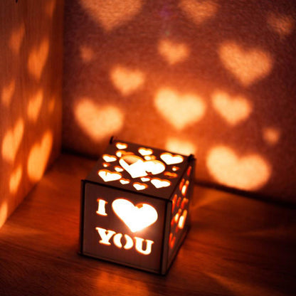 Creative Valentine's Day Projection Wooden Box