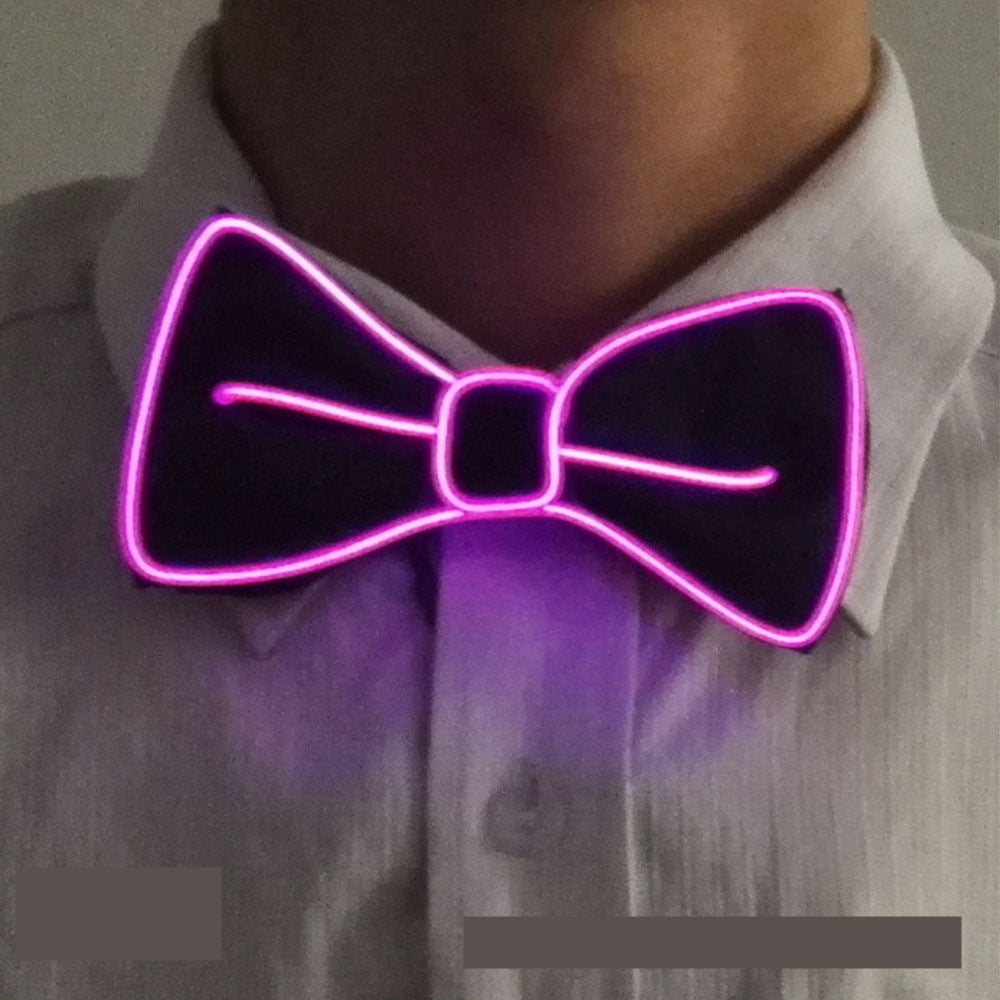 Neon LED Luminous Bow Tie & Tie